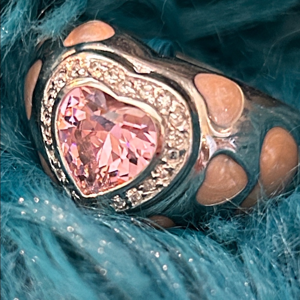 Vintage Silver and Gold Heart Ring - Picture 8 of 16